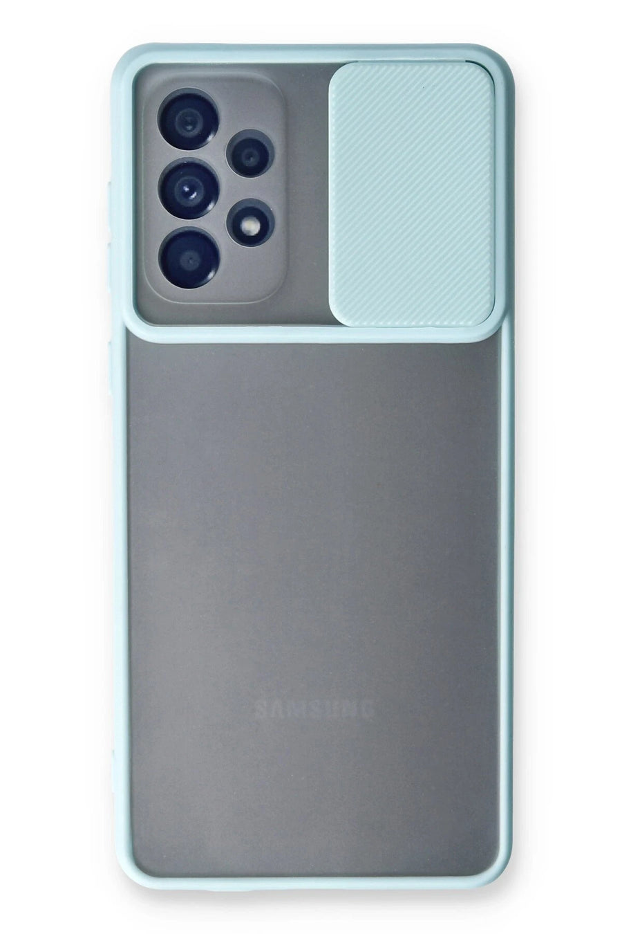 Newface Samsung Galaxy A53 5G Kılıf Palm Buzlu Kamera Sürgülü Silikon - Turkuaz