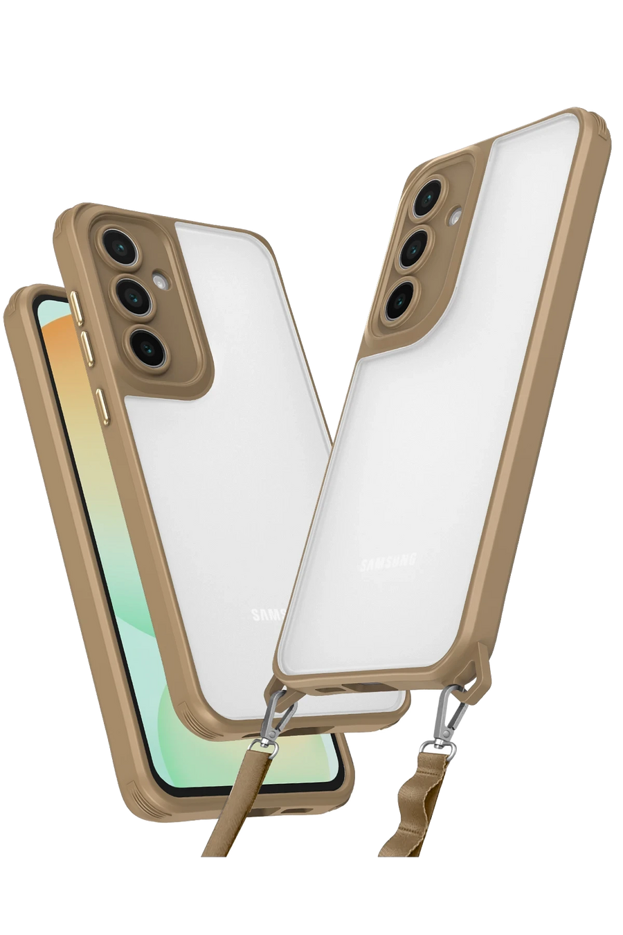 Newface Samsung Galaxy A55 5G Kılıf Penta Silikon Kılıf - Çöl Titanyum
