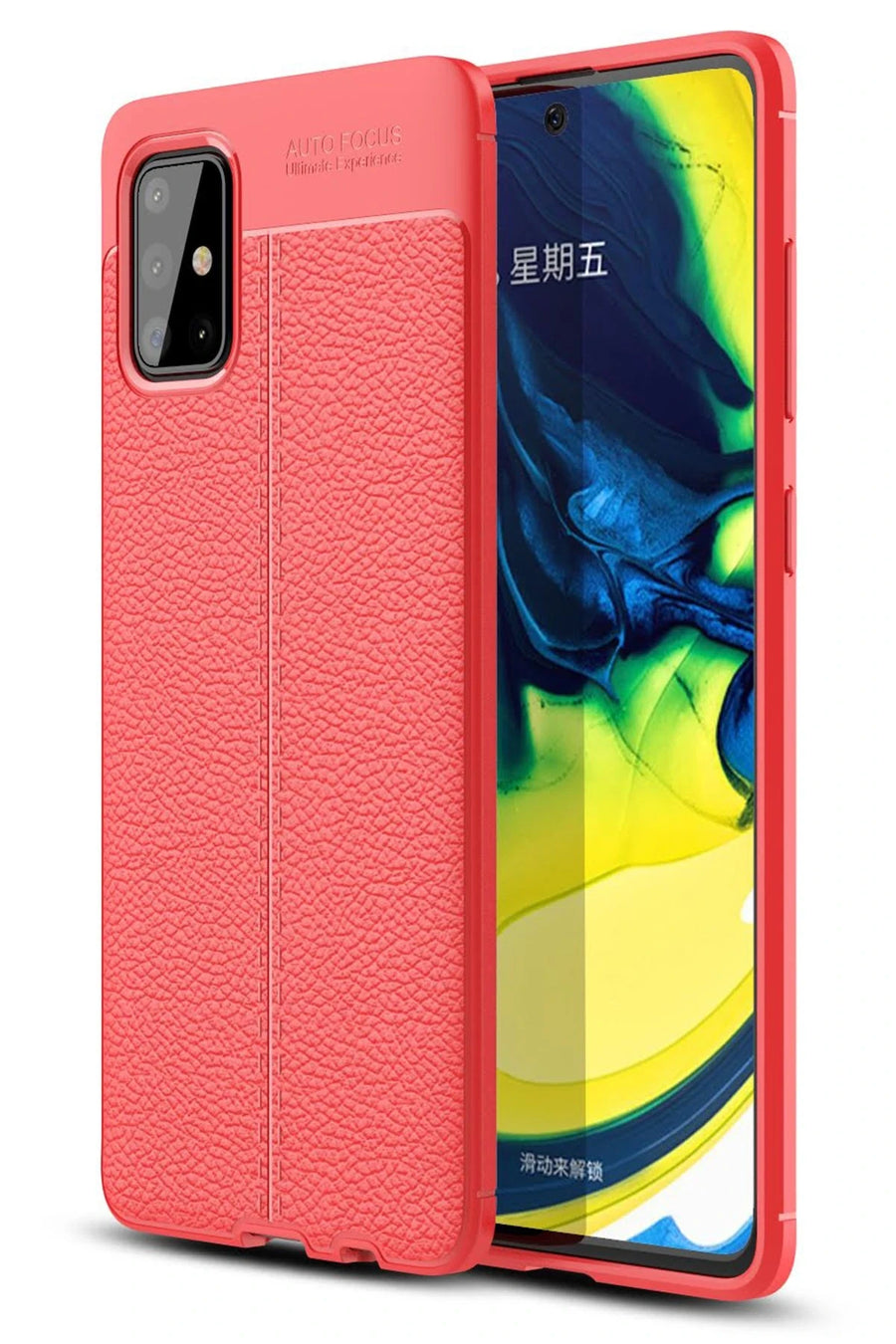 Newface Samsung Galaxy A71 Kılıf Auto Focus Kapak - Kırmızı
