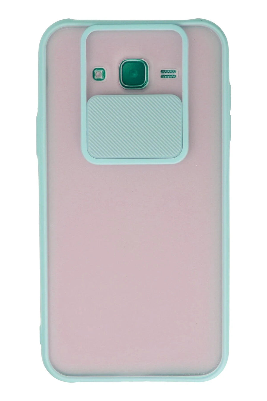 Newface Samsung Galaxy J7 Kılıf Palm Buzlu Kamera Sürgülü Silikon - Turkuaz