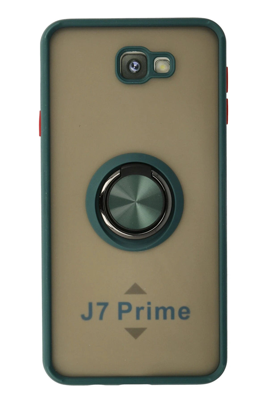Newface Samsung Galaxy J7 Prime Kılıf Montreal Yüzüklü Silikon Kapak - Yeşil
