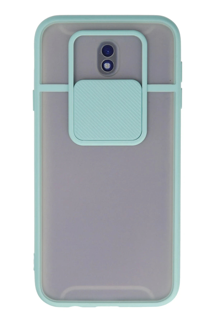 Newface Samsung Galaxy J7 Pro / J730 Kılıf Palm Buzlu Kamera Sürgülü Silikon - Turkuaz