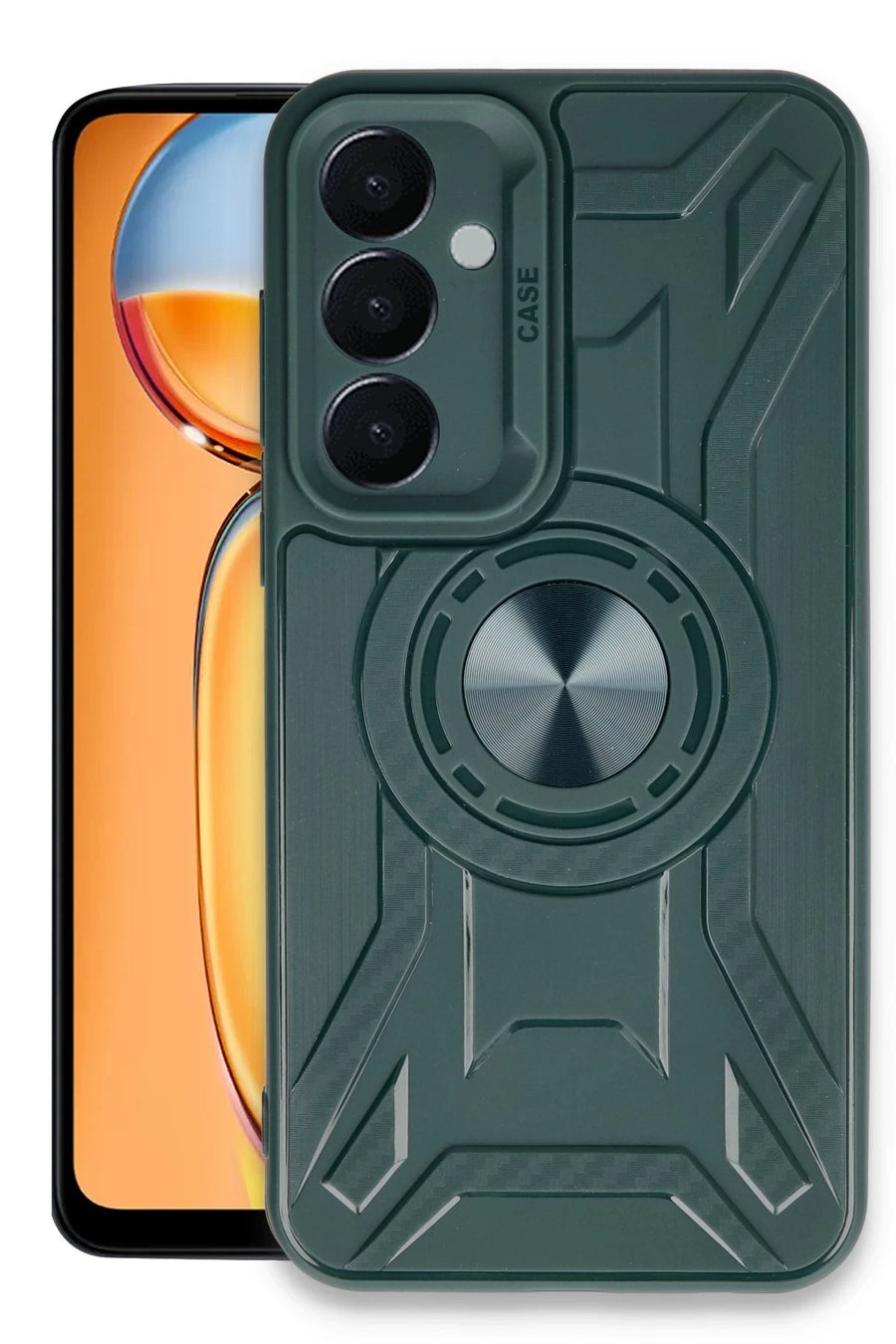 Newface Samsung Galaxy M15 Kılıf Lincoln Silikon - Koyu Yeşil