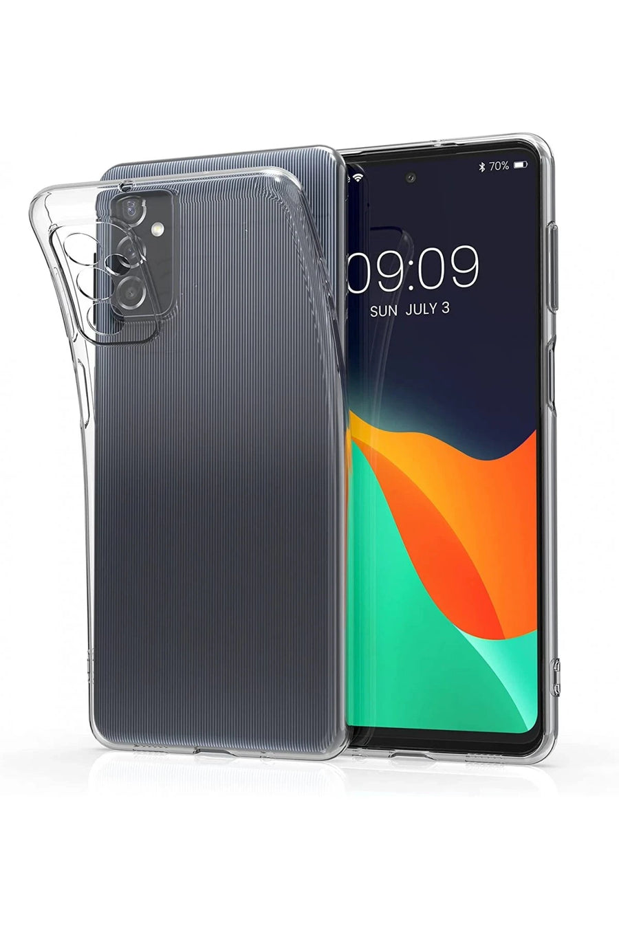 Newface Samsung Galaxy M52 5G Kılıf Lüx Şeffaf Silikon