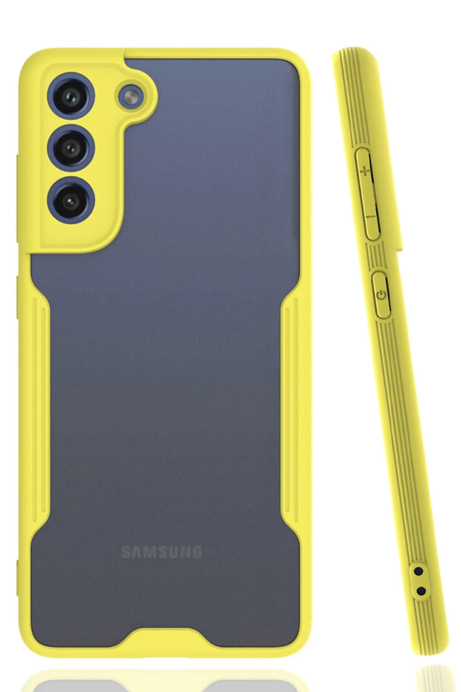 Newface Samsung Galaxy S21 FE Kılıf Platin Silikon - Sarı