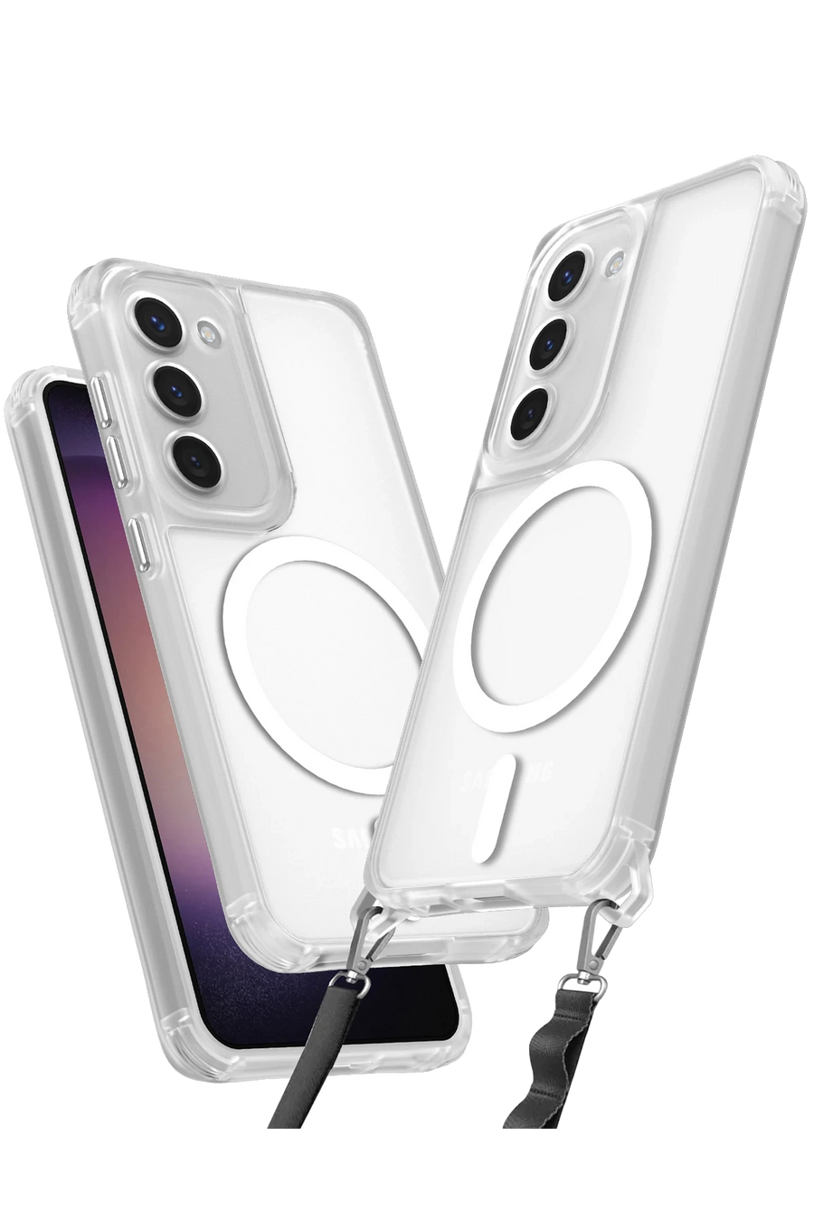 Newface Samsung Galaxy S23 Plus Kılıf Enka Magsafe Silikon Kılıf - Şeffaf