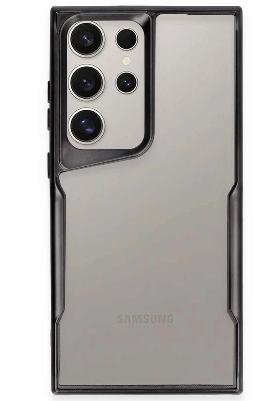 Newface Samsung Galaxy S23 Ultra Kılıf Boyi Silikon Kapak - Siyah