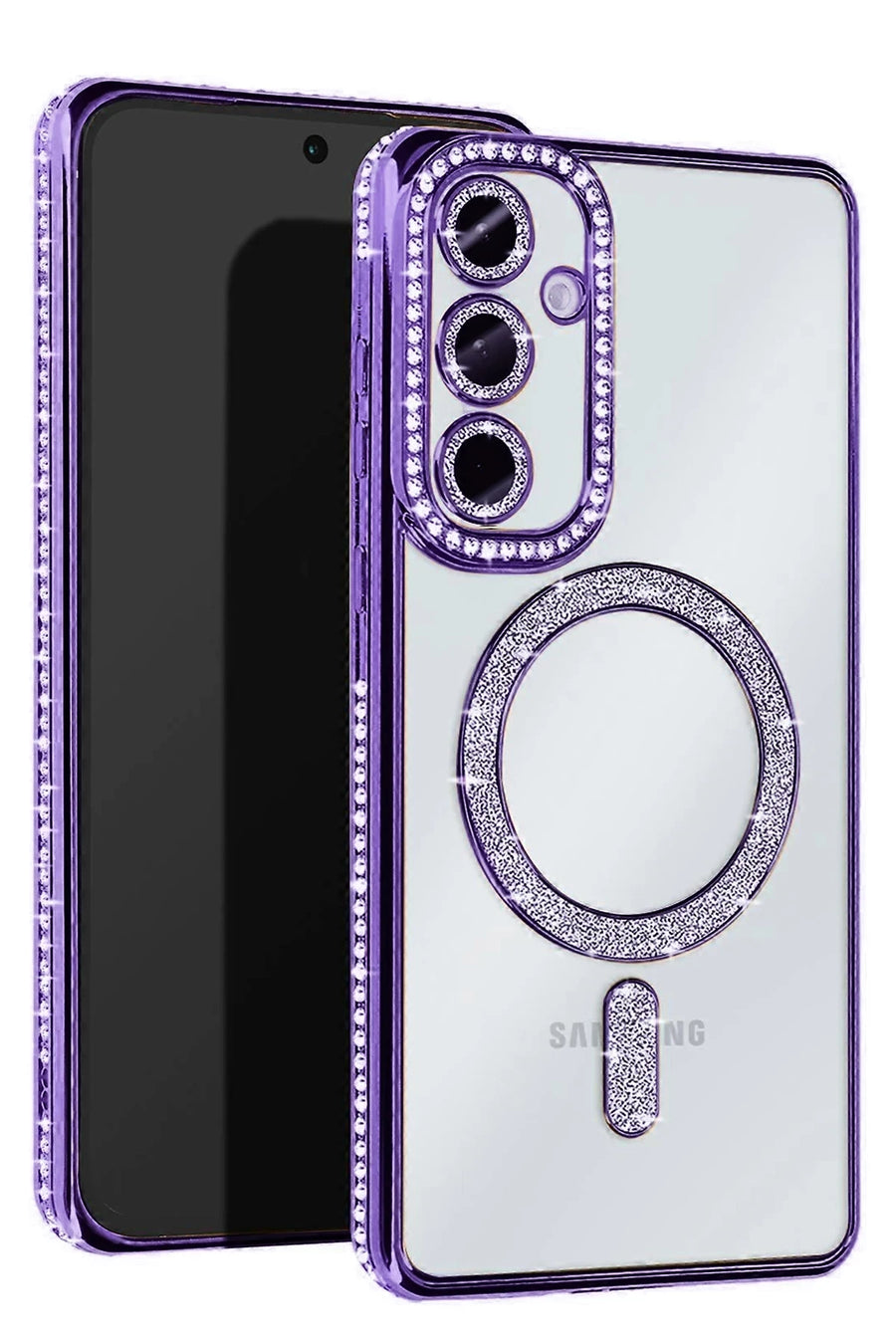 Newface Samsung Galaxy S25 Edge Joke Simli Magneticsafe Kılıf - Derin Mor