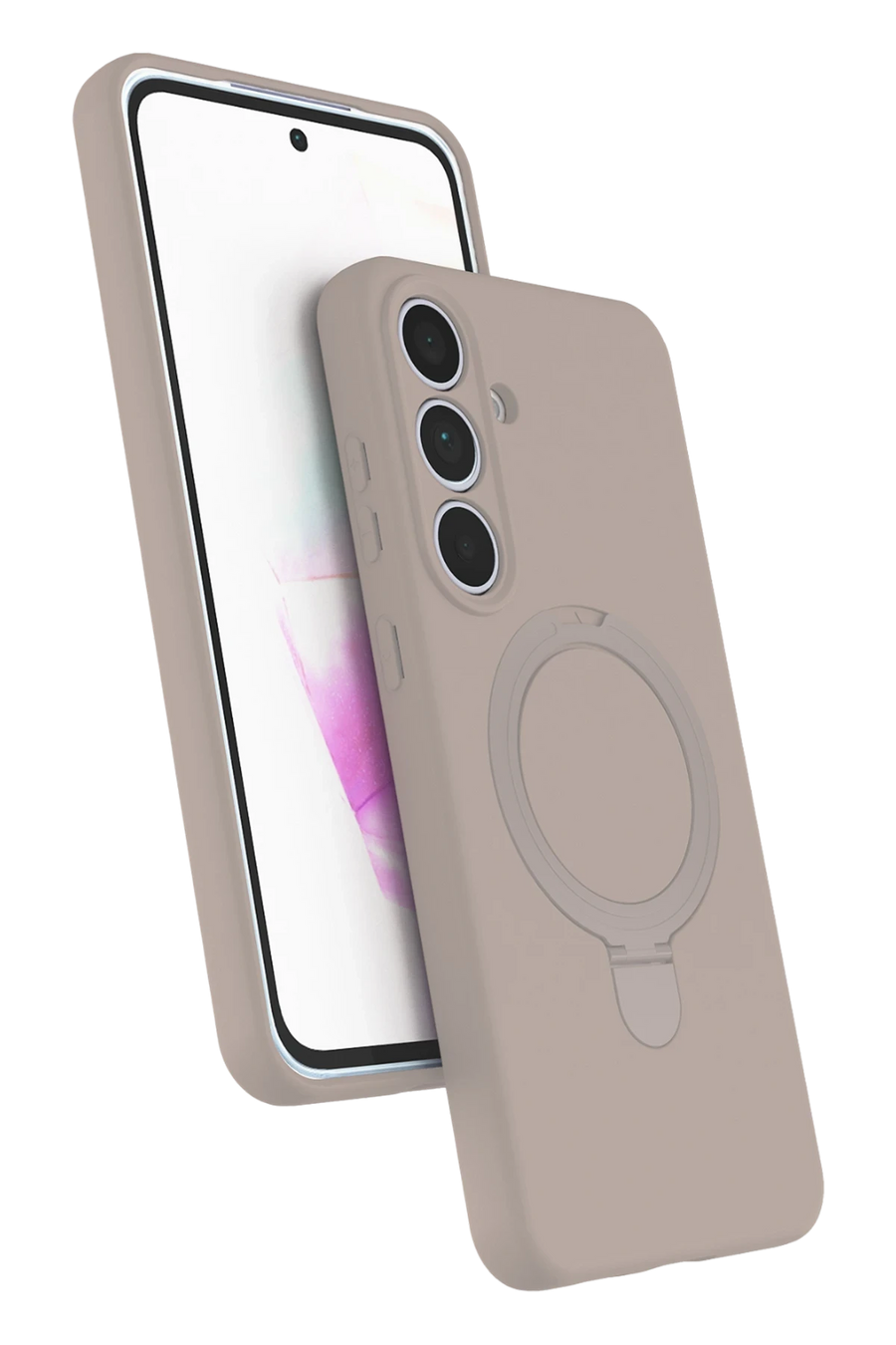 Newface Samsung Galaxy S25 FE Regal Magsafe Standlı Kapak - Çöl Titanyum