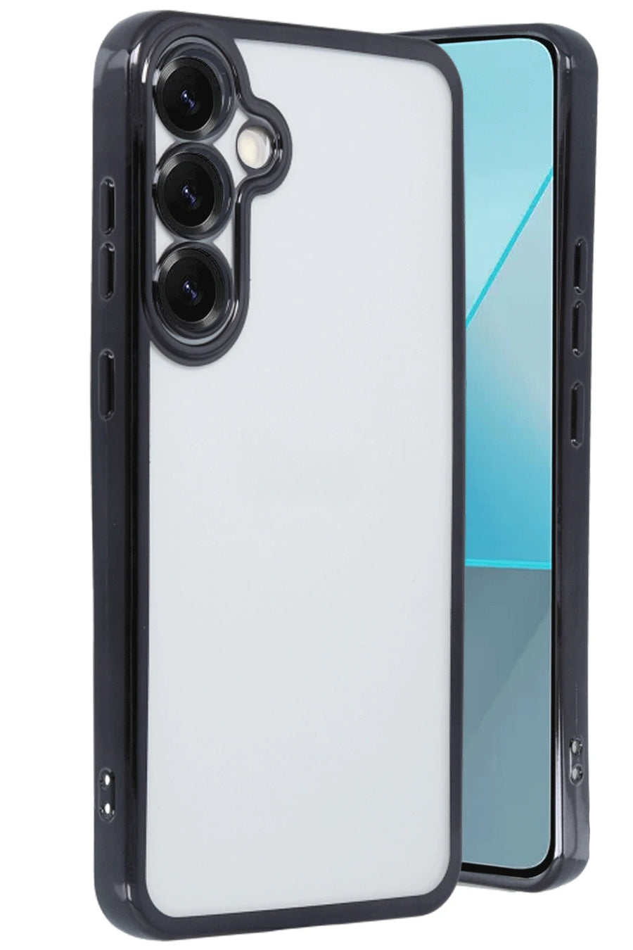 Newface Samsung Galaxy S25 Plus Kılıf Razer Lensli Silikon - Siyah
