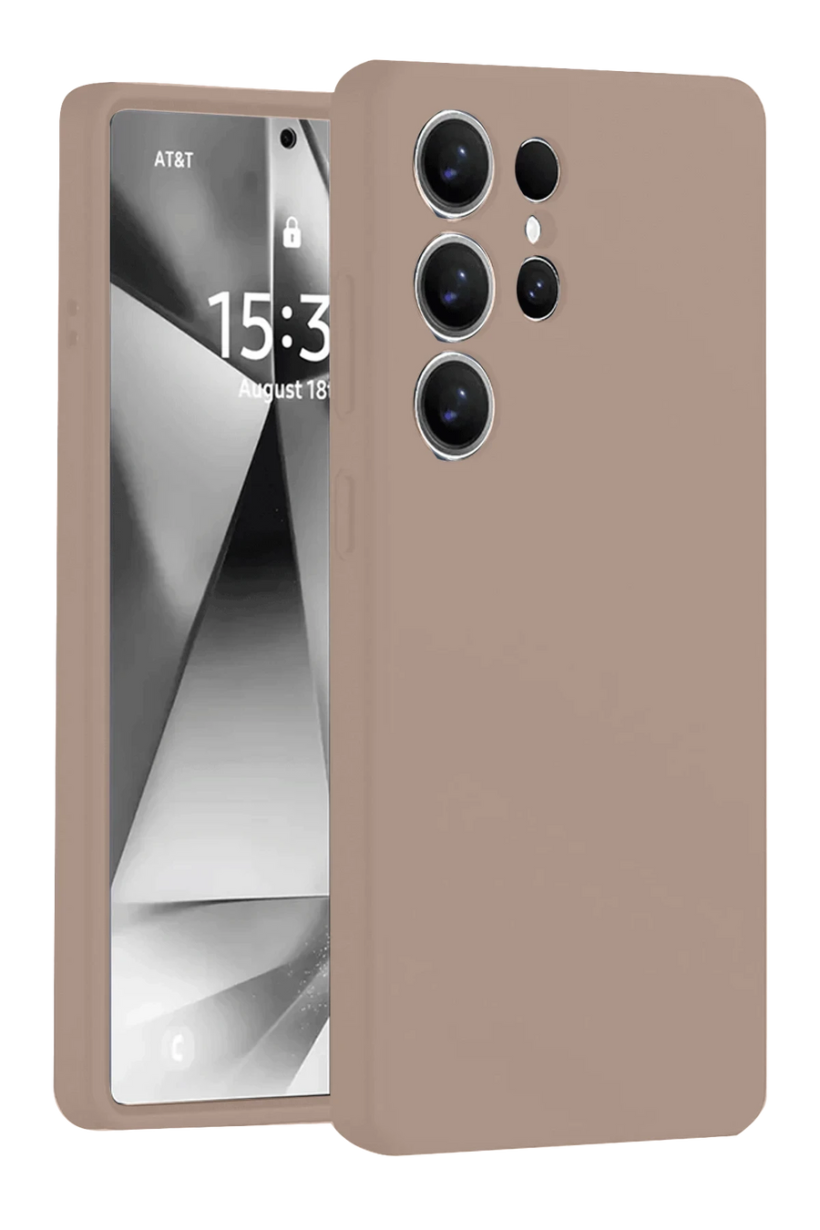 Newface Samsung Galaxy S25 Ultra Kılıf Nano içi Kadife Silikon - Pudra