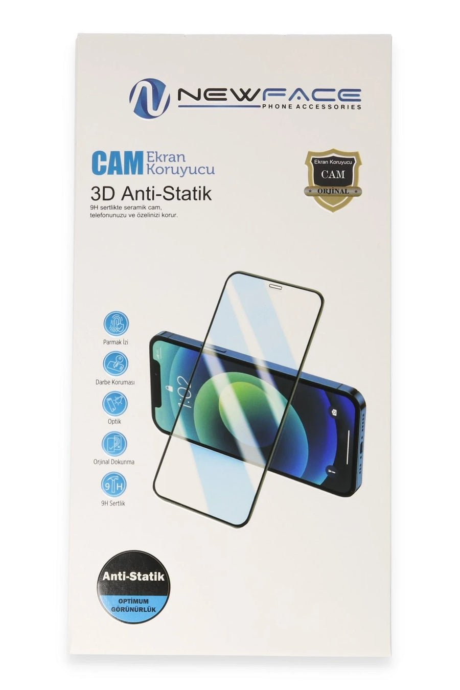 Newface Samsung Galaxy S26 Plus 3D Antistatik Cam Ekran Koruyucu - Siyah