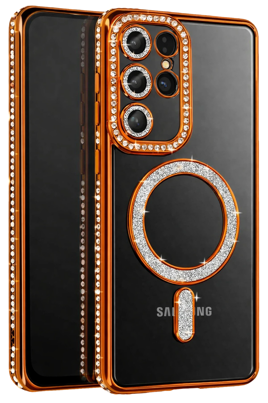 Newface Samsung Galaxy S26 Ultra Joke Simli Magneticsafe Kılıf - Turuncu