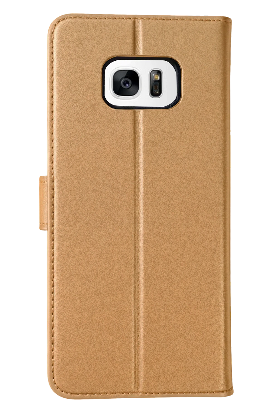 Newface Samsung Galaxy S7 Edge Trend S Plus Kapaklı Kılıf - Gold
