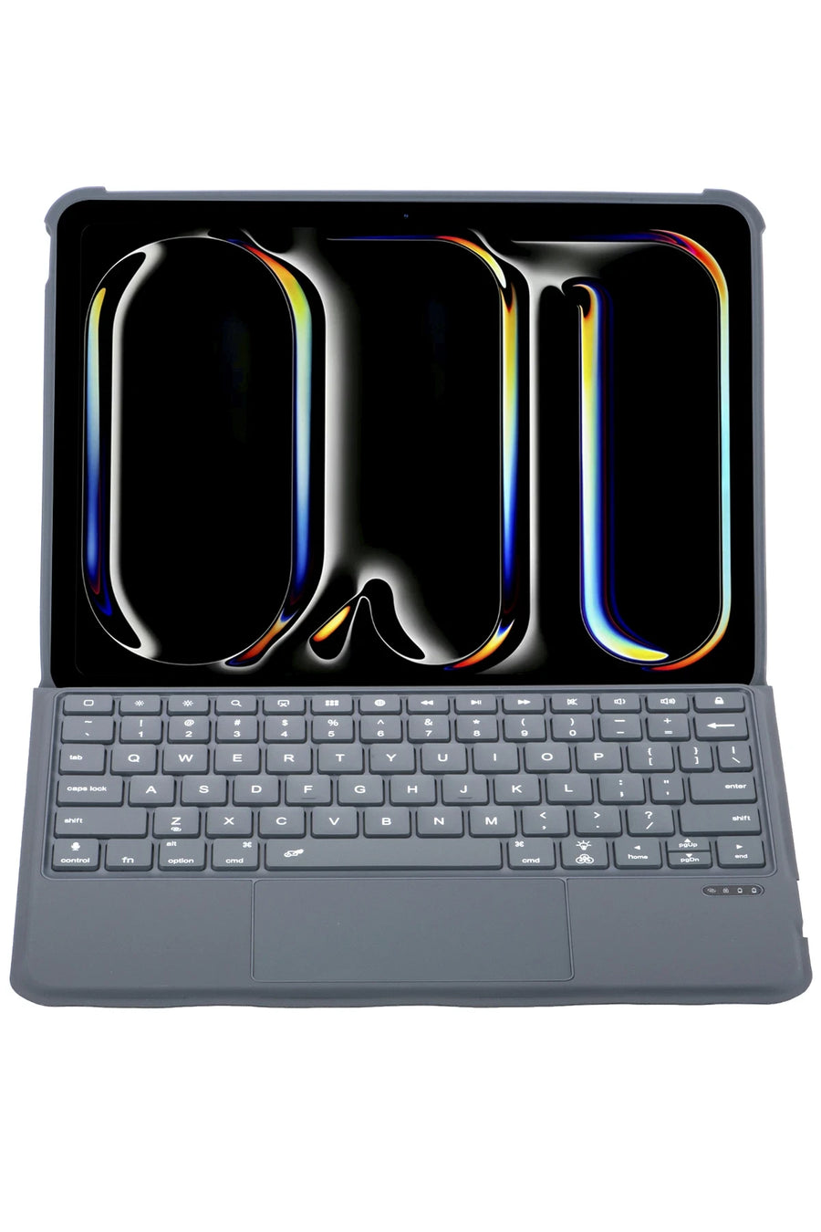 Newface Apple T5510D iPad Pro 13 (2024) Kılıf Palermo Ledli Klavyeli Standlı Tablet Kılıfı - Siyah
