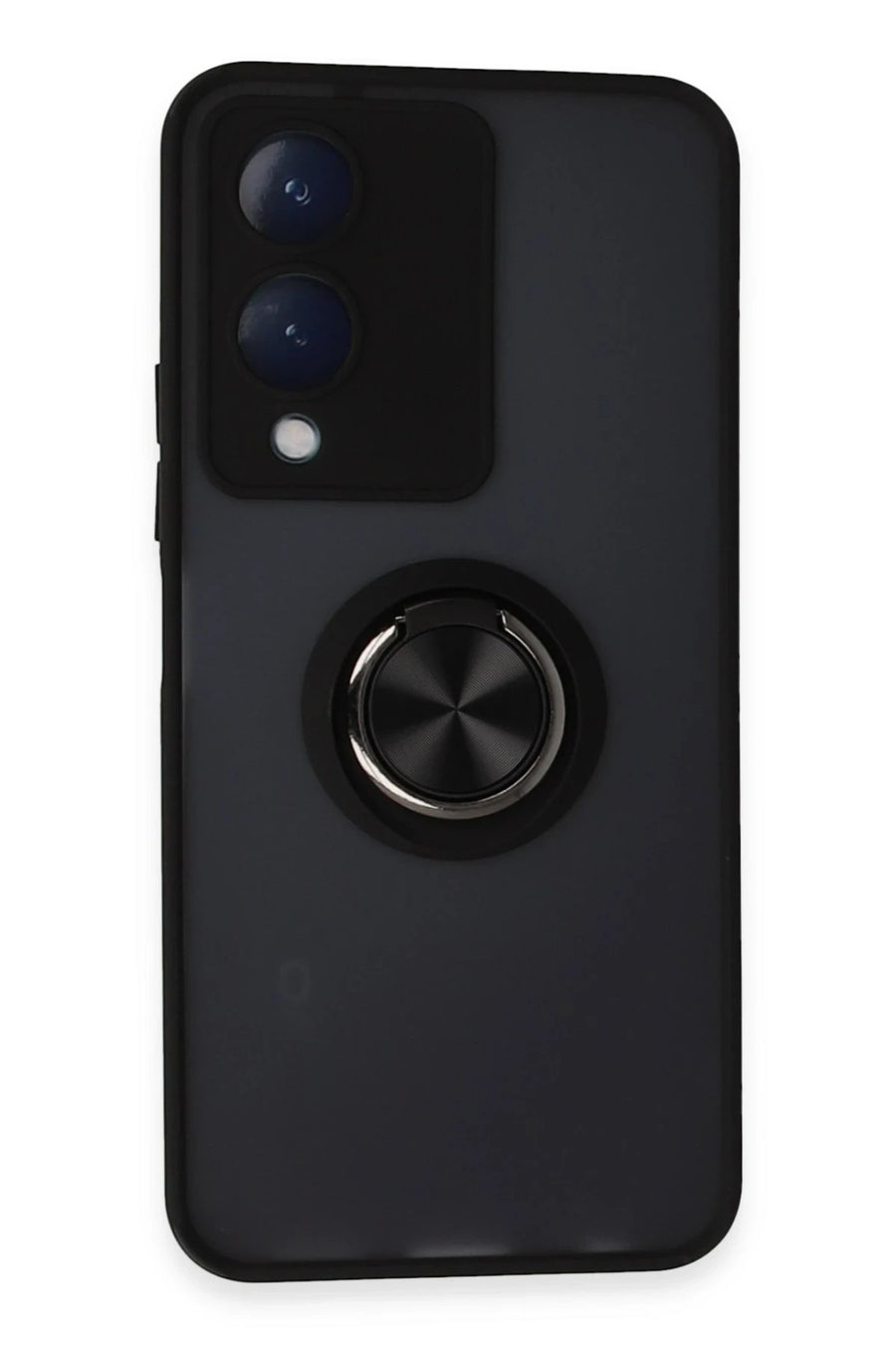 Newface Vivo Y17S Kılıf Montreal Yüzüklü Silikon Kapak - Siyah