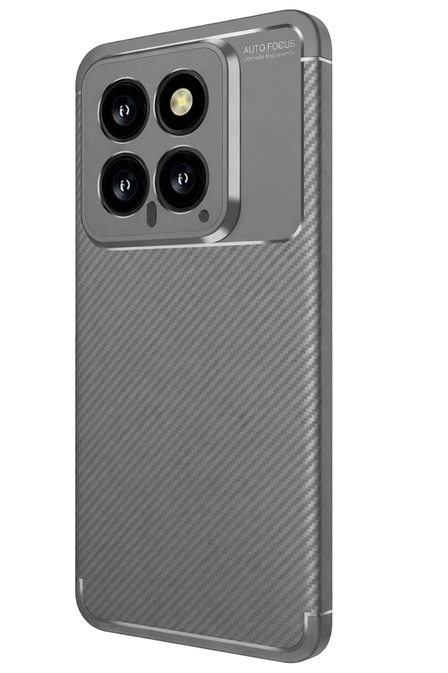 Newface Xiaomi Mi 14T Kılıf Auto Focus Karbon Kapak - Gri