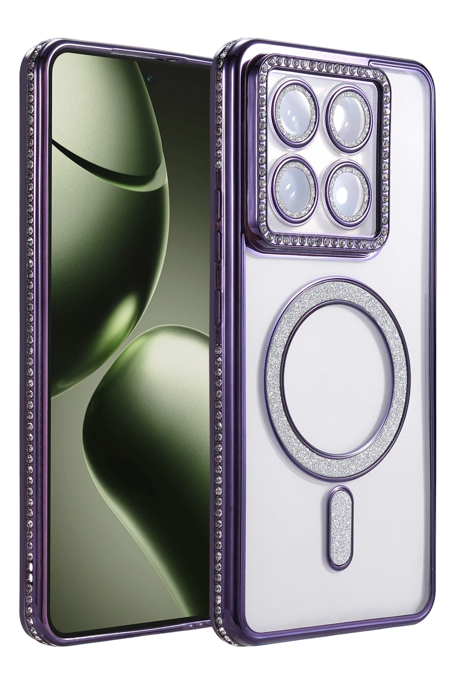 Newface Xiaomi Mi 14T Pro Joke Simli Magneticsafe Kılıf - Derin Mor