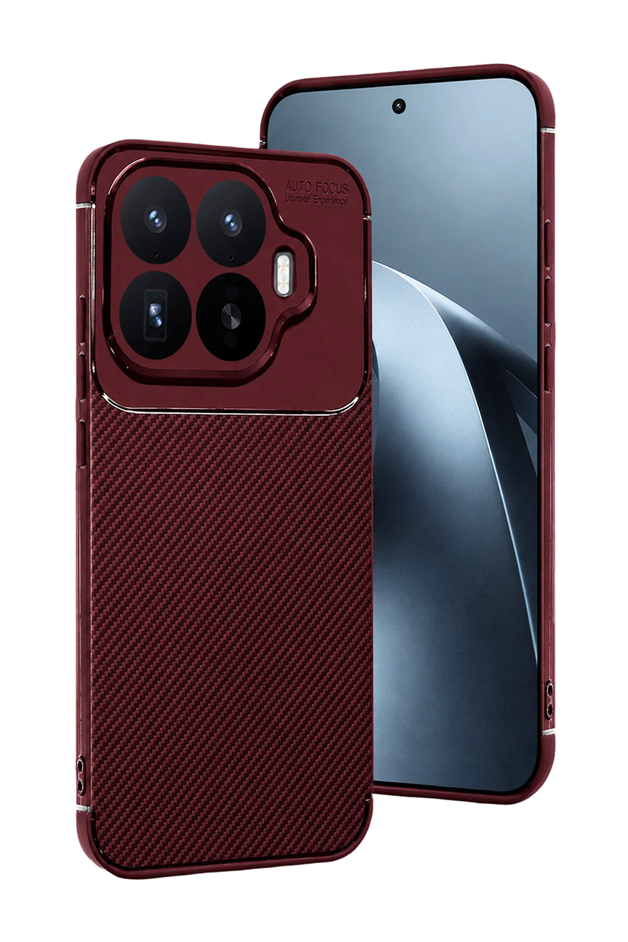 Newface Xiaomi Mi 17T Auto Focus Karbon Kapak - Bordo