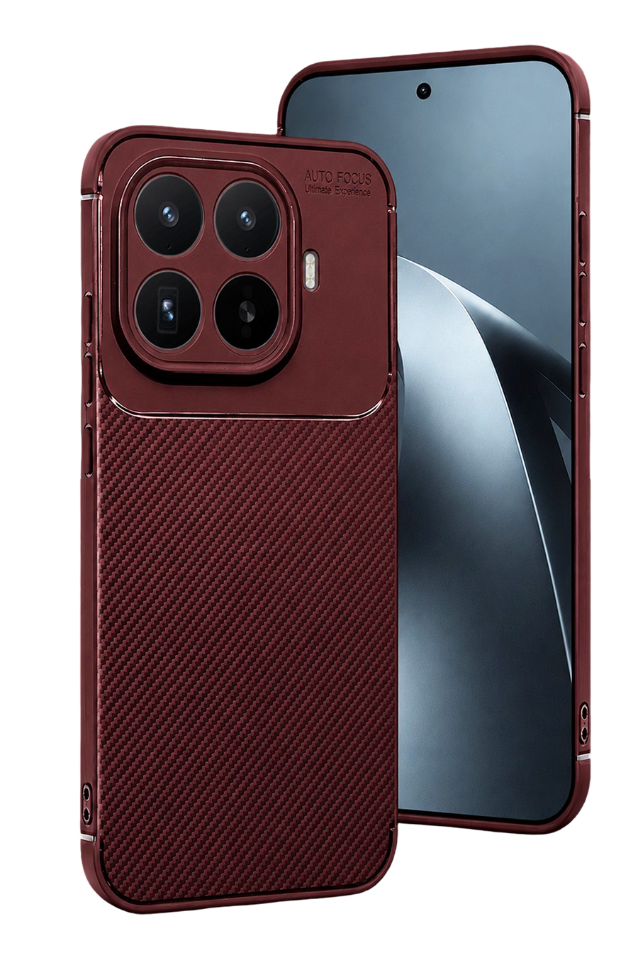Newface Xiaomi Mi 17T Pro Auto Focus Karbon Kapak - Bordo