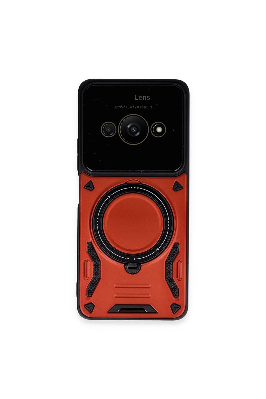 Newface Xiaomi Poco C61 Kılıf Joy Lens Standlı Kapak - Kırmızı