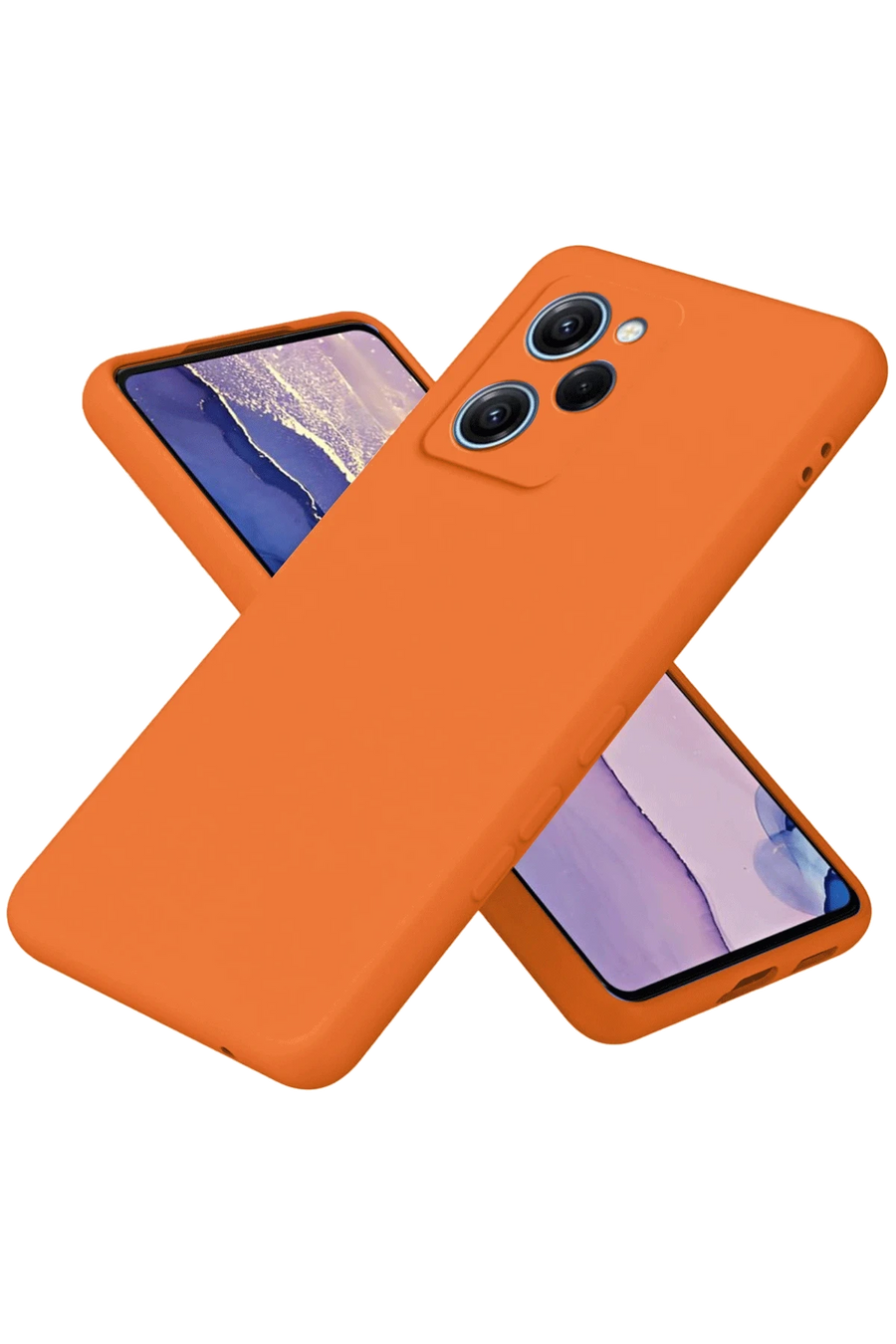 Newface Xiaomi Poco X5 Pro 5G Nano içi Kadife Silikon - Turuncu