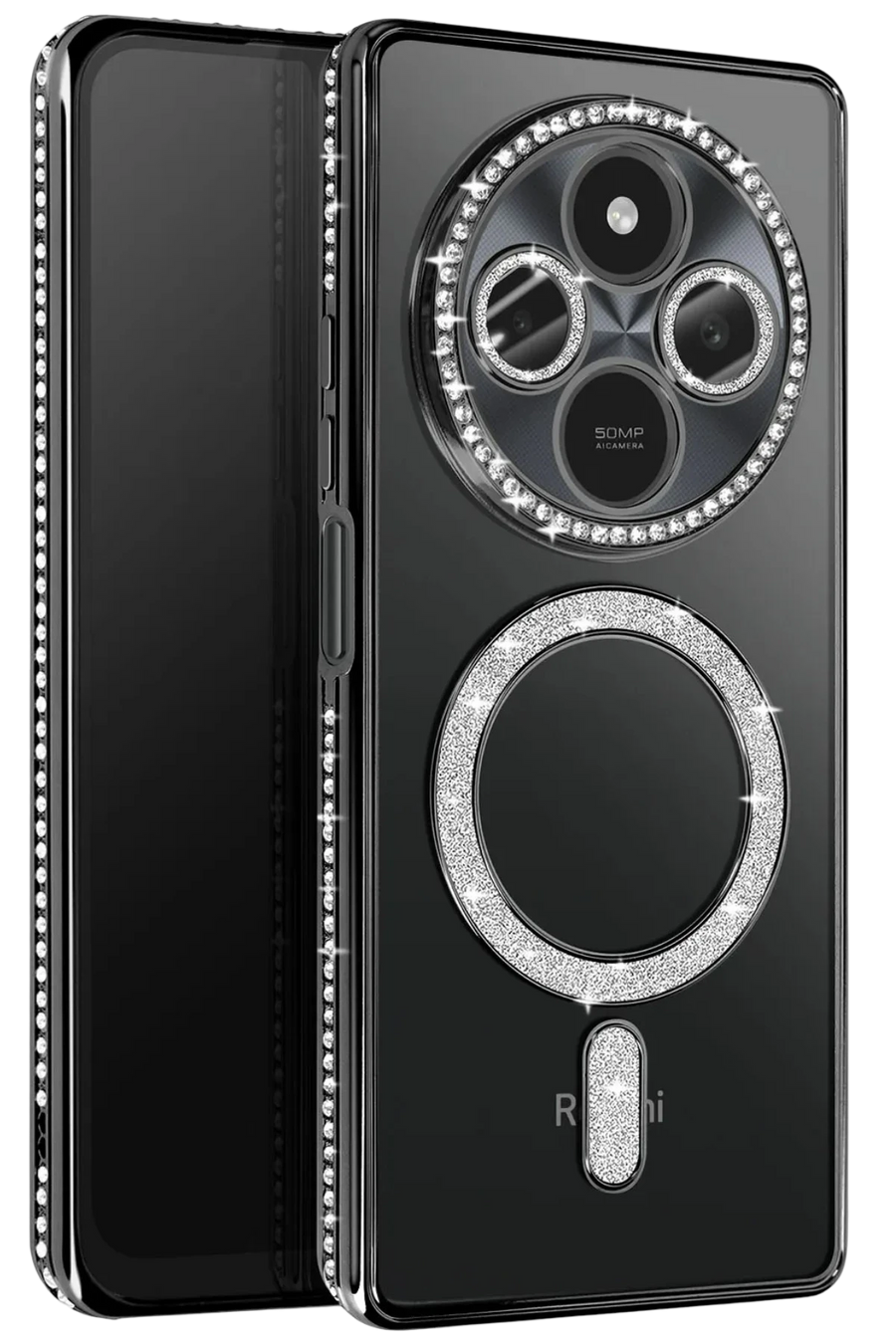 Newface Xiaomi Redmi 14C Joke Simli Magneticsafe Kılıf - Siyah