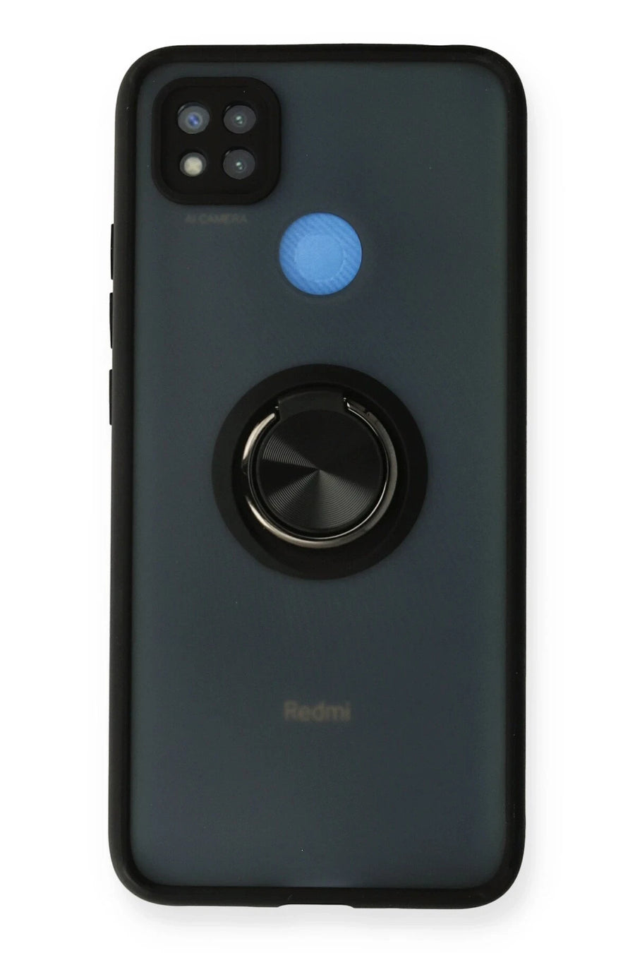 Newface Xiaomi Redmi 9C Kılıf Montreal Yüzüklü Silikon Kapak - Siyah