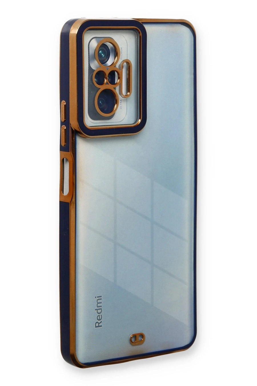 Newface Xiaomi Redmi Note 10 Pro Kılıf Liva Lens Silikon - Mavi