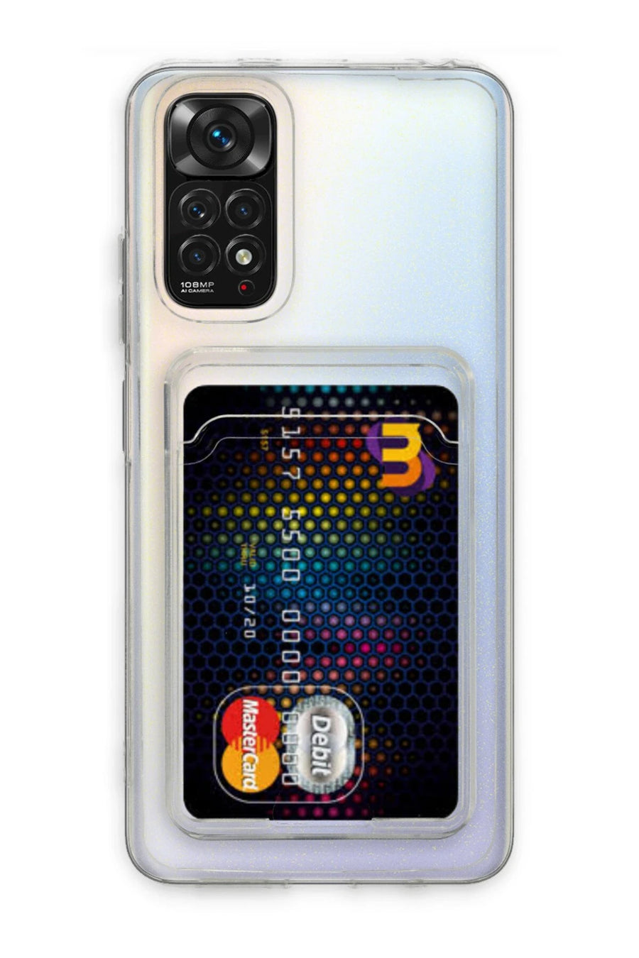 Newface Xiaomi Redmi Note 11 Kılıf Kart Şeffaf Silikon - Şeffaf