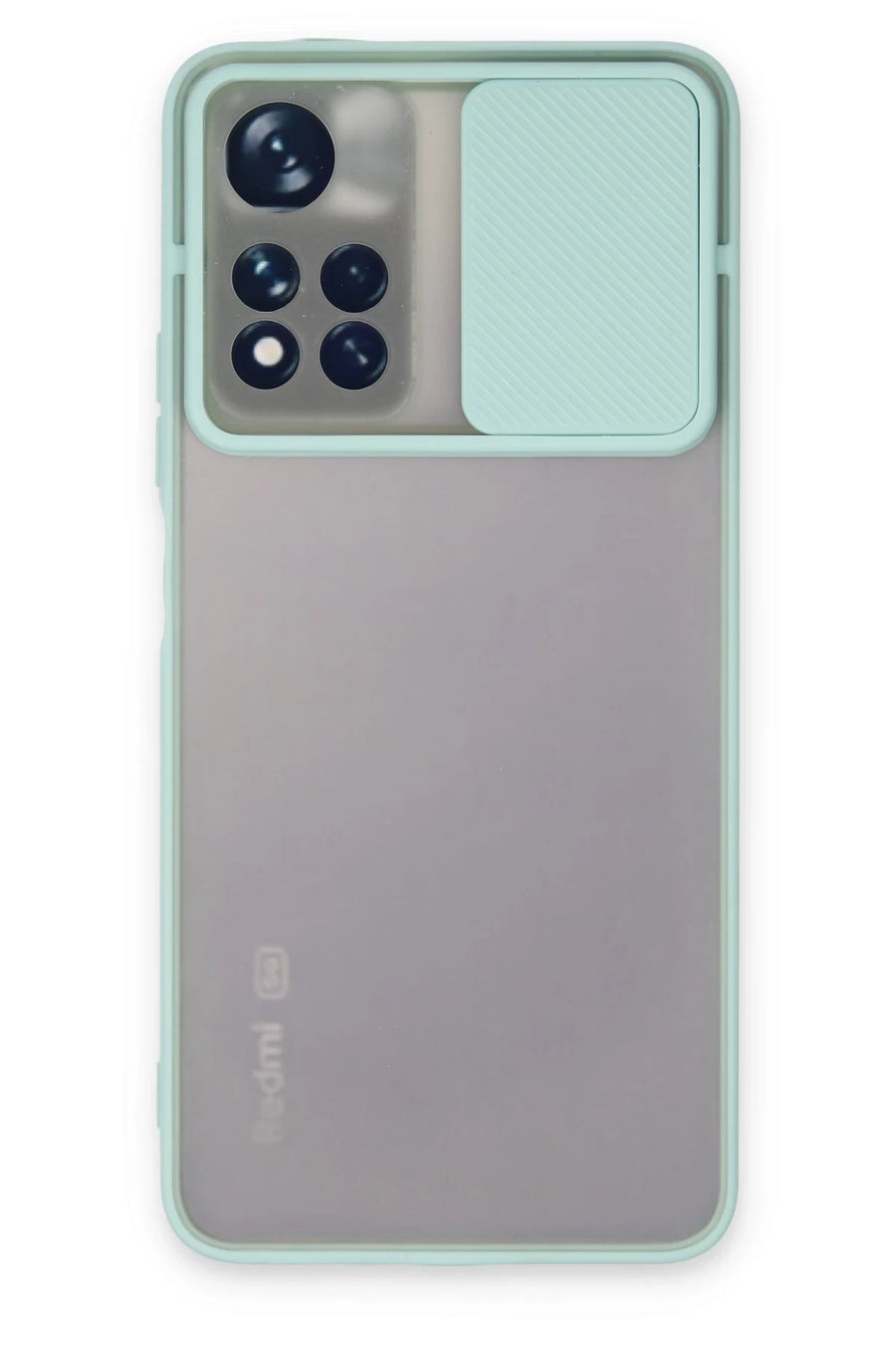 Newface Xiaomi Redmi Note 11T Kılıf Palm Buzlu Kamera Sürgülü Silikon - Turkuaz