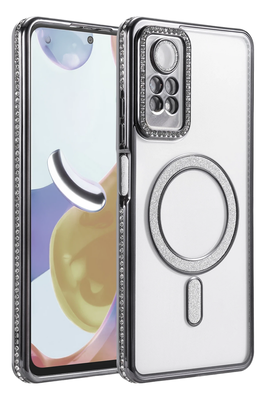 Newface Xiaomi Redmi Note 12 Pro 4G Joke Simli Magneticsafe Kılıf - Siyah
