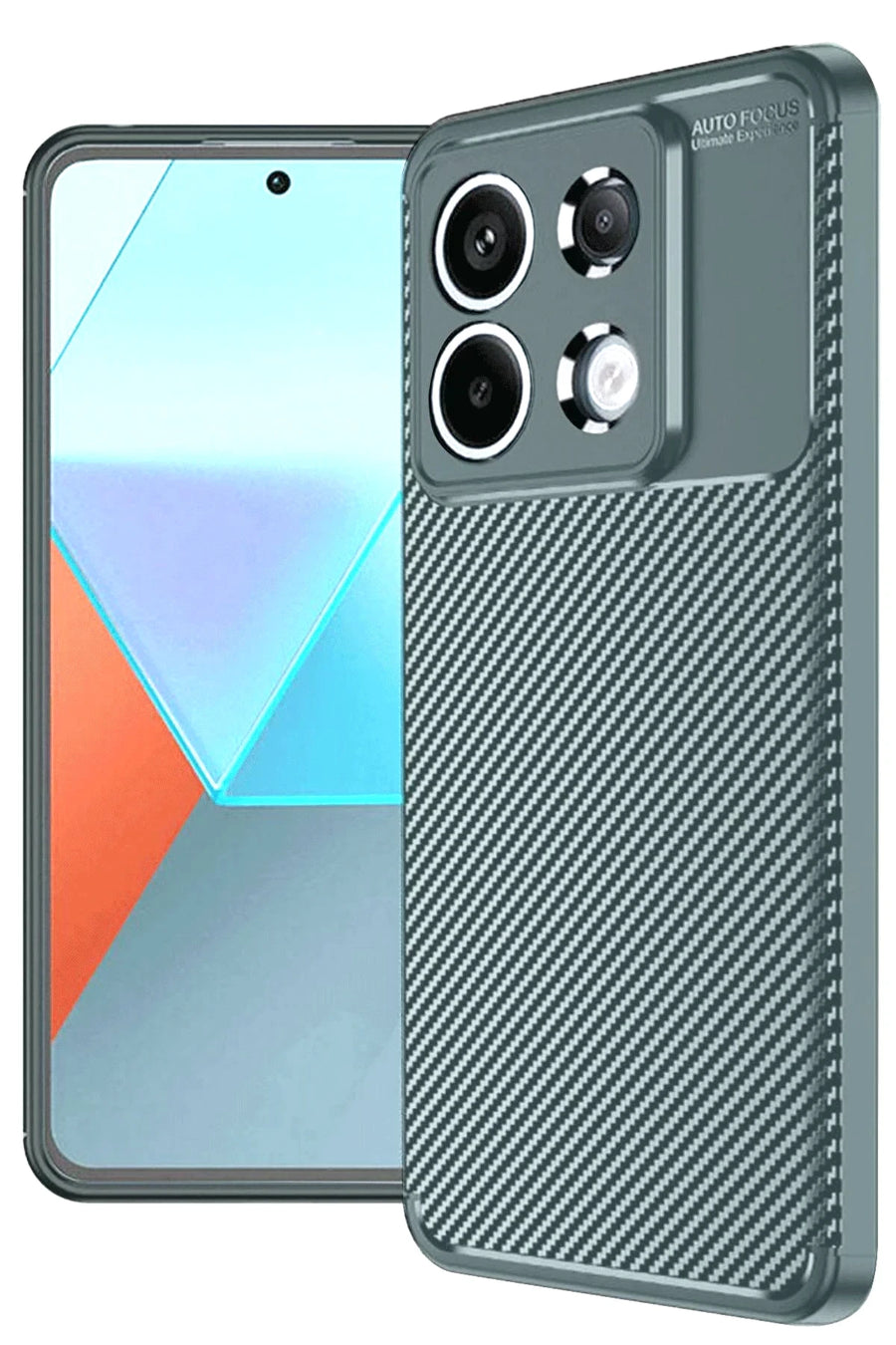 Newface Xiaomi Redmi Note 13 Pro 4G Kılıf Auto Focus Karbon Kapak - Gri