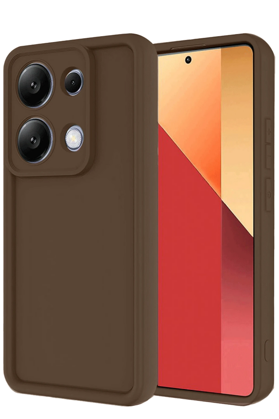 Newface Xiaomi Redmi Note 13 Pro 4G Kılıf Viera Silikon - Kahverengi