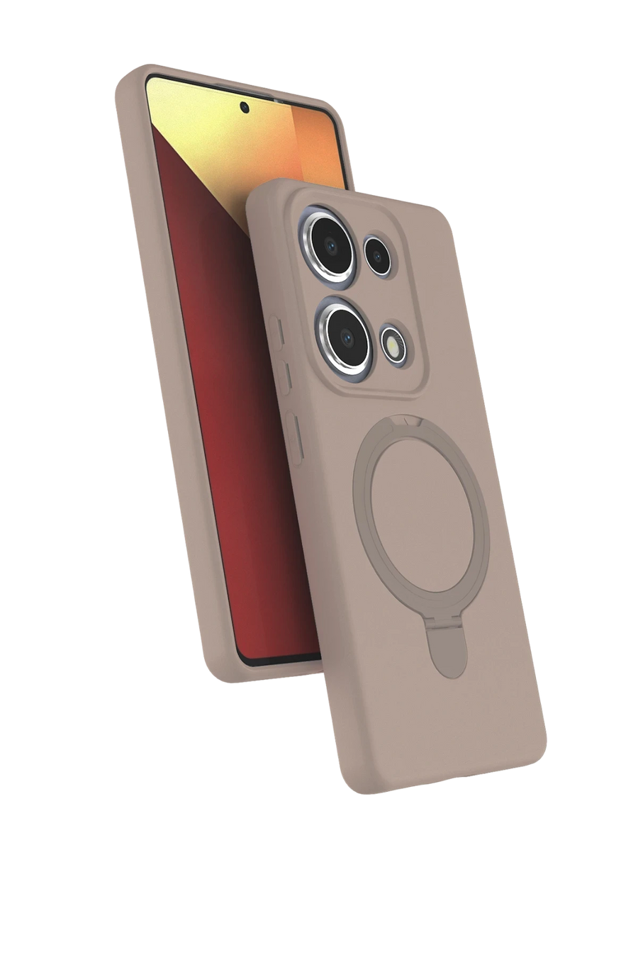 Newface Xiaomi Redmi Note 13 Pro 4G Regal Magsafe Standlı Kapak - Çöl Titanyum