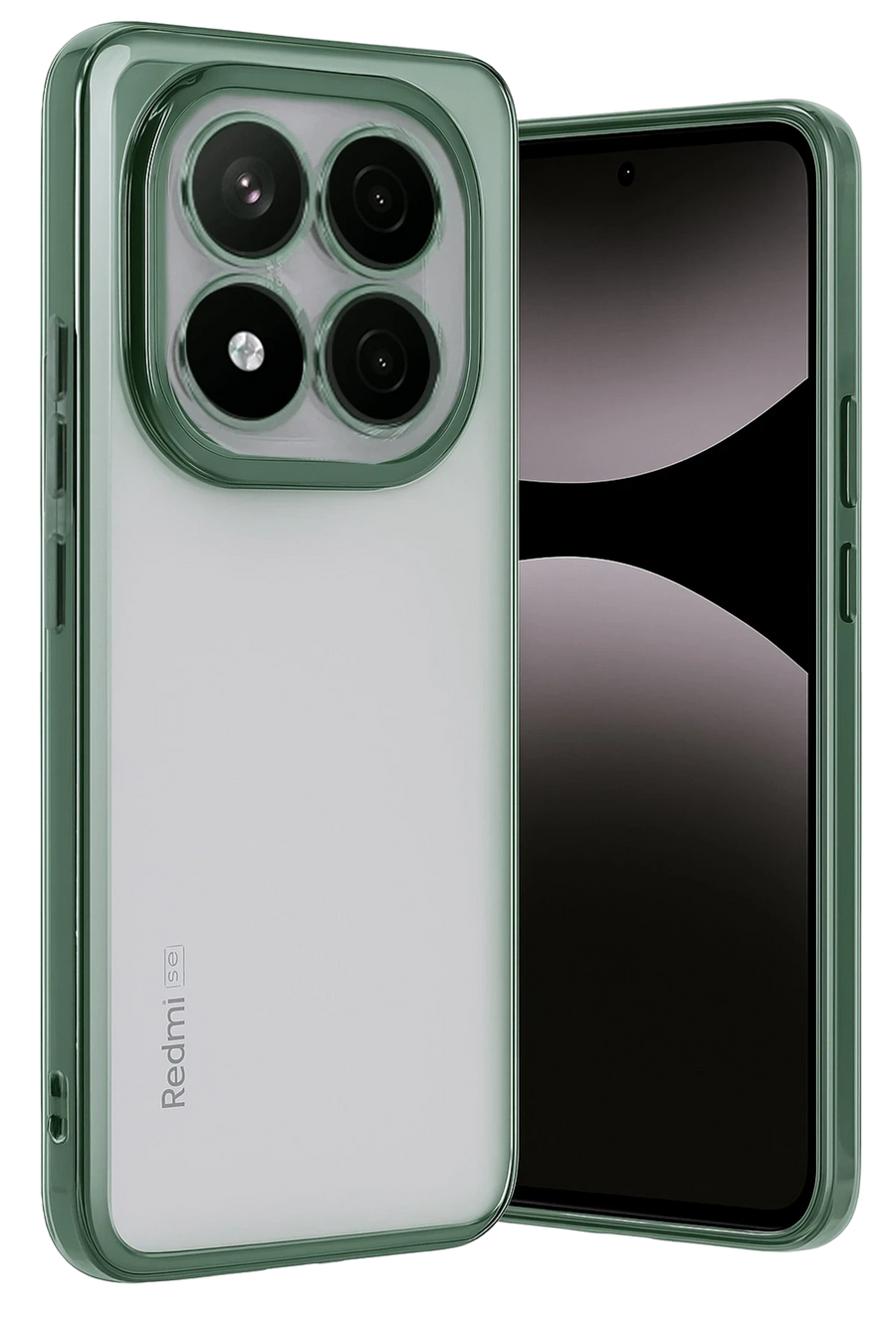 Newface Xiaomi Redmi Note 14 Pro Plus Kılıf Razer Lensli Silikon - Yeşil