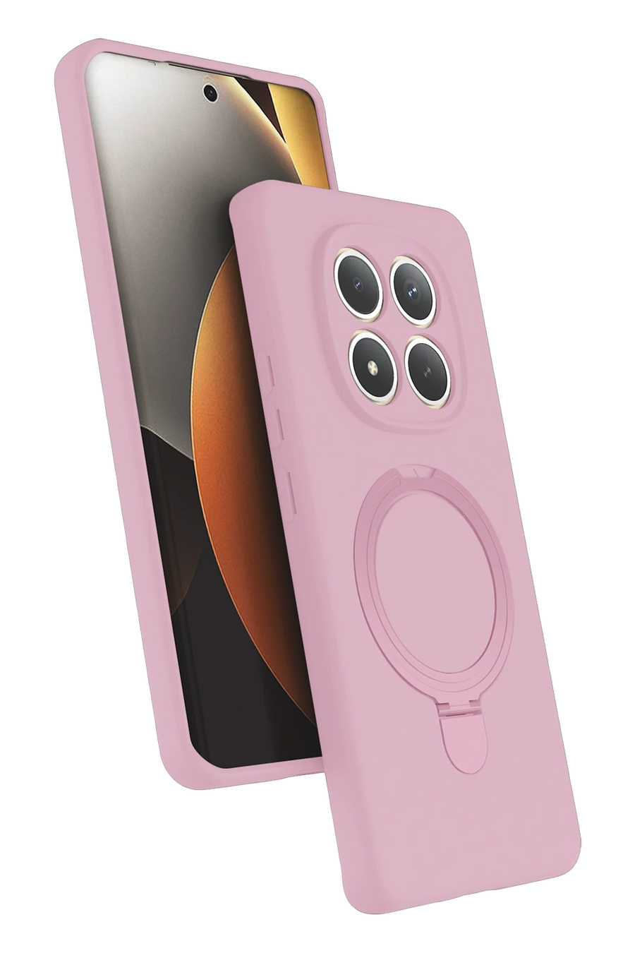 Newface Xiaomi Redmi Note 15 Pro 5G Regal Magsafe Standlı Kapak - Açık Pembe