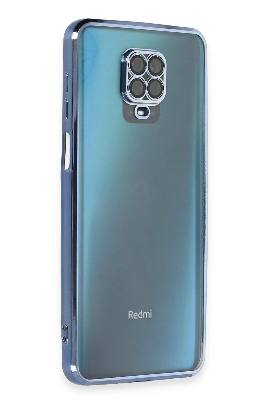 Newface Xiaomi Redmi Note 9 Pro Kılıf Razer Lensli Silikon - Açık Mavi