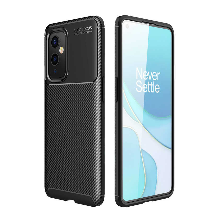 One Plus 9 Kılıf Zore Negro Silikon Kılıf - Siyah