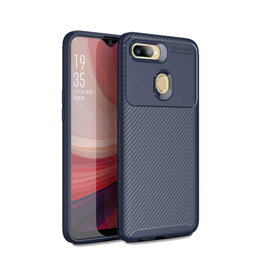 Oppo A12 Kılıf Zore Negro Silikon Kılıf - Lacivert