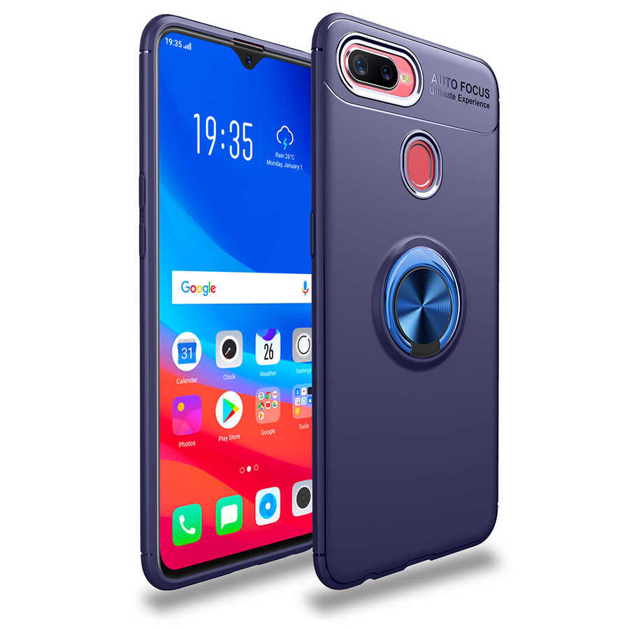 Oppo A12 Kılıf Zore Ravel Silikon Kılıf - Mavi