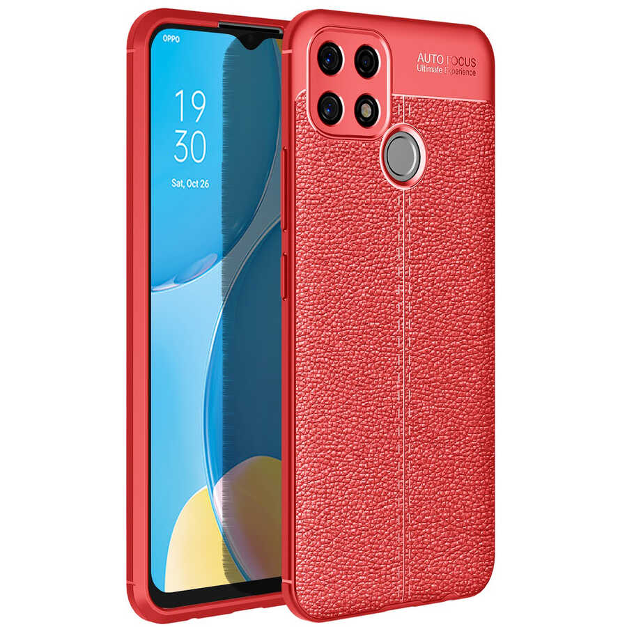 Oppo A15S Kılıf Zore Niss Silikon Kılıf - Kırmızı