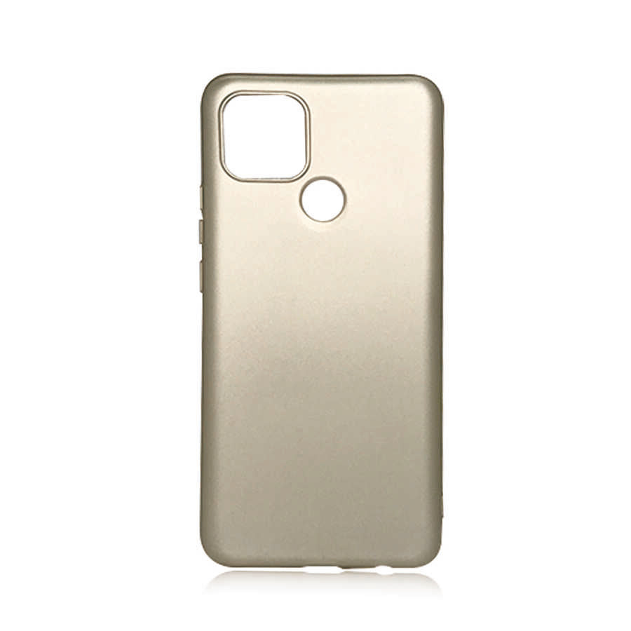 Oppo A15S Kılıf Zore Premier Silikon Kılıf - Gold