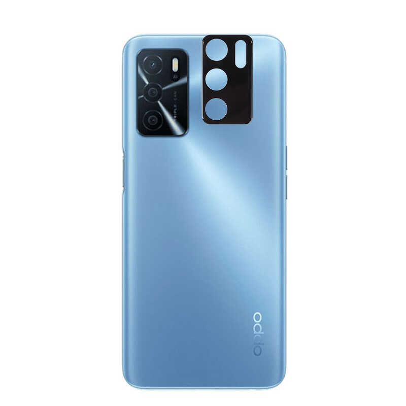 Oppo A16 Zore 3D Kamera Camı - Siyah