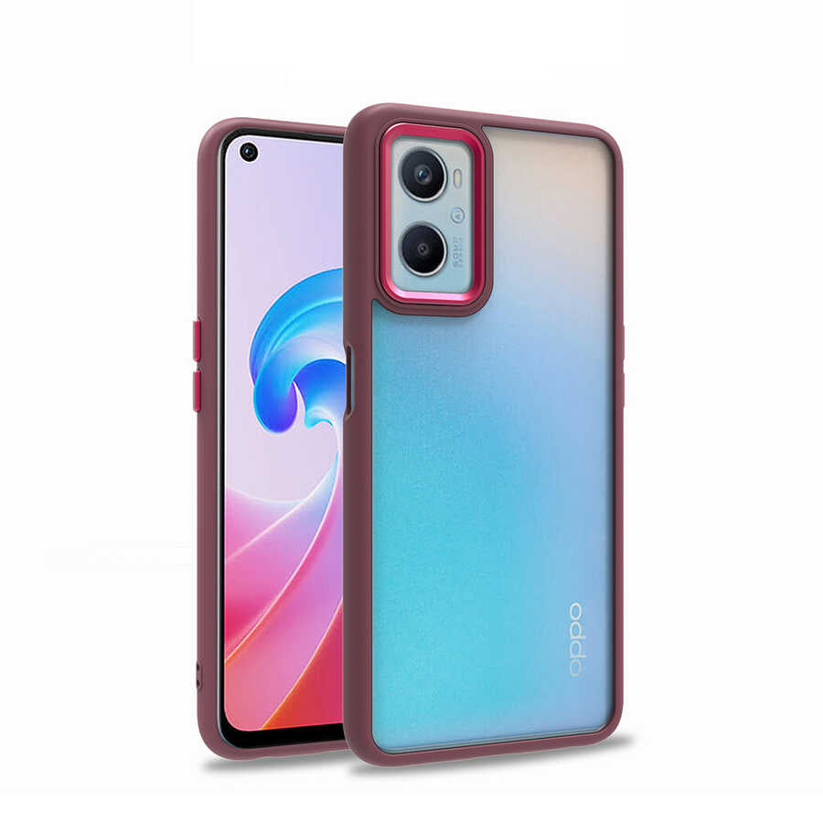 Oppo A36 Kılıf Zore Flora Kılıf - Kırmızı