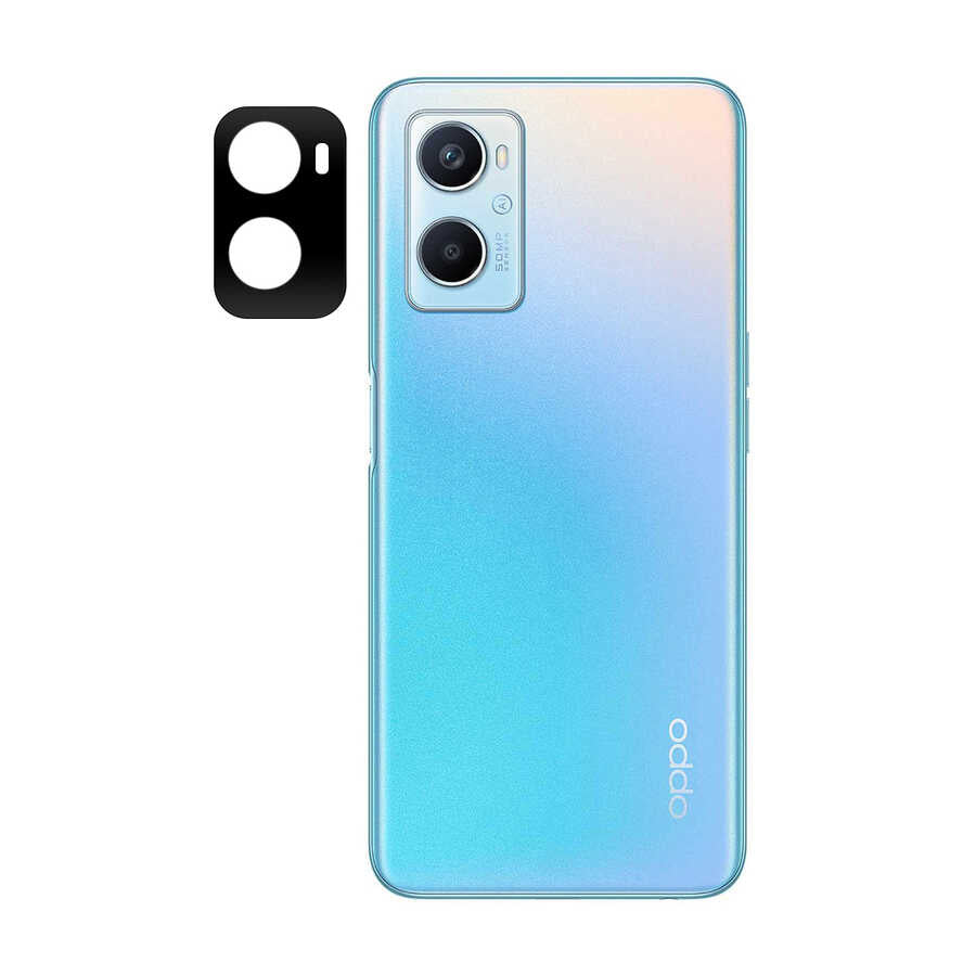 Oppo A36 Zore 3D Kamera Camı - Siyah