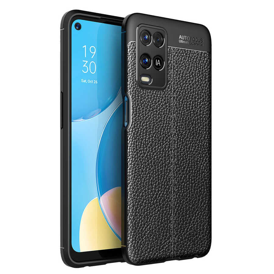 Oppo A54 4G Kılıf Zore Niss Silikon Kılıf - Siyah