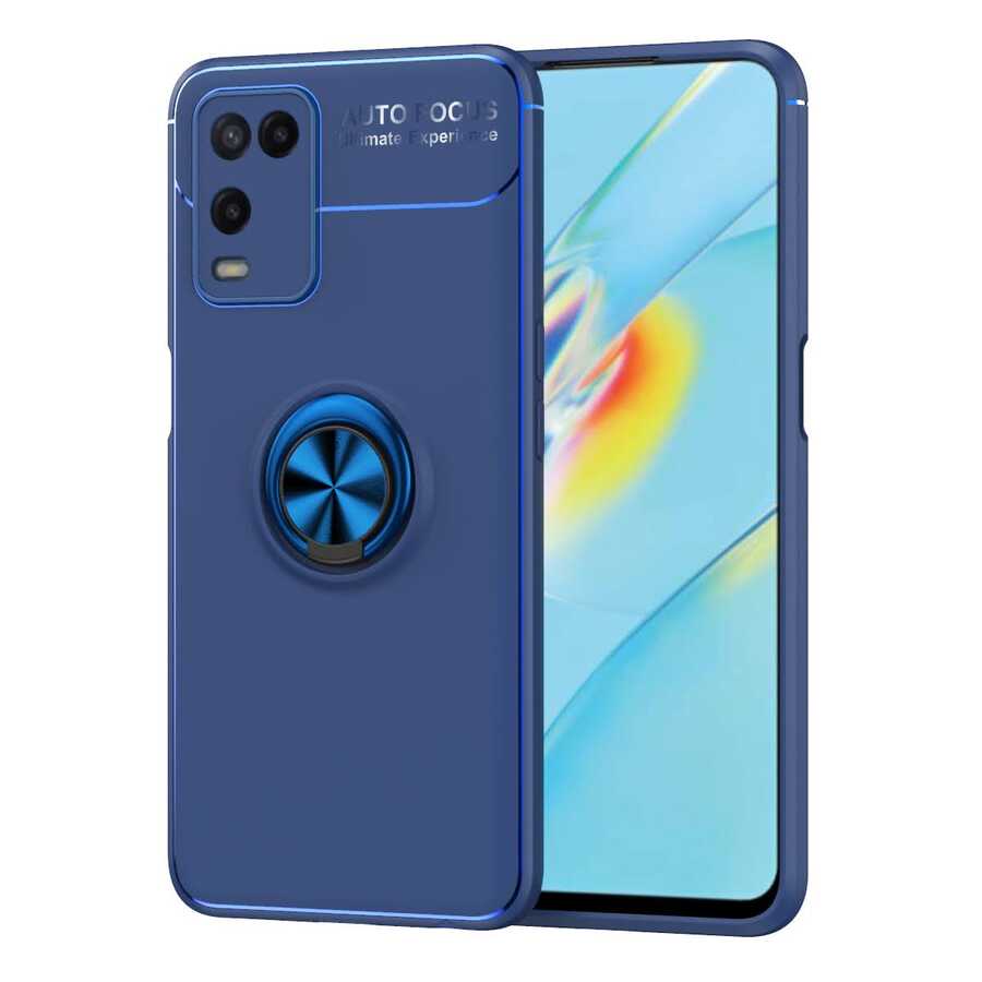 Oppo A54 4G Kılıf Zore Ravel Silikon Kılıf - Mavi