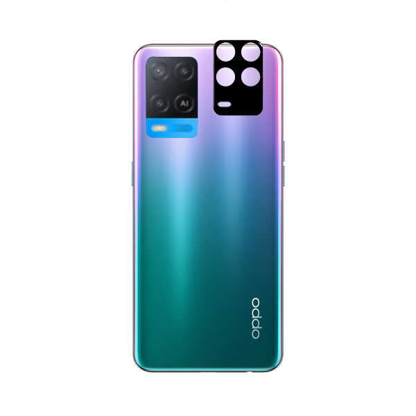 Oppo A54 4G Zore 3D Kamera Camı - Siyah