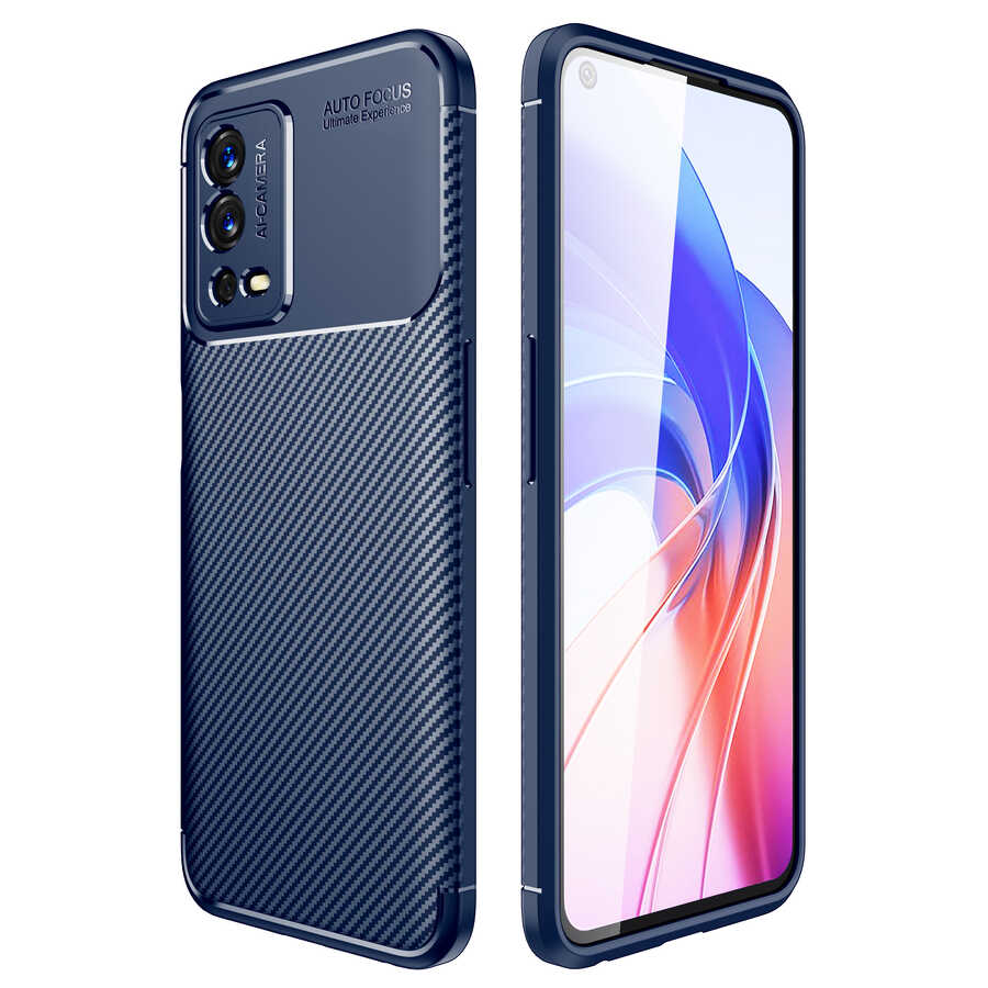Oppo A55 4G Kılıf Zore Negro Silikon Kılıf - Lacivert